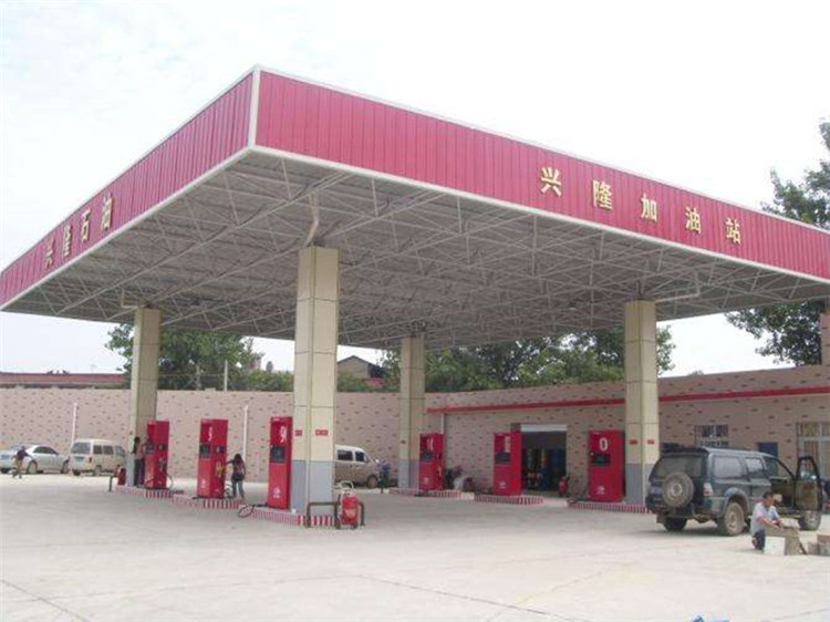 仙桃加油站钢结构网架案例9